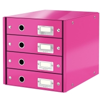 Leitz Förvaringslåda 4 lådor | Leitz 6049 WOW | rosa metallic 60490023 211963