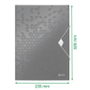 Gummibandsmapp A4 | Leitz 4599 WOW blå metallic 211884 - 4