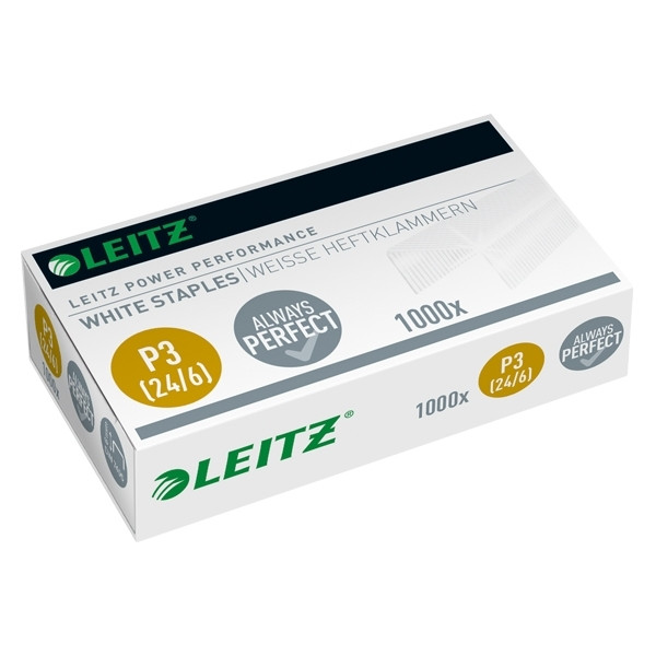 Leitz Häftklammer 24/6 | Leitz Power Performance P3 | vit | 1.000st 55540000 226047 - 1