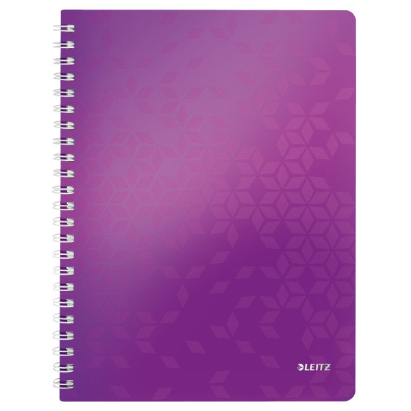 Kollegieblock A4 linjerat | 80 ark | lila metallic | Leitz 4637 WOW 211985 - 1