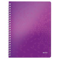 Kollegieblock A4 linjerat | 80 ark | lila metallic | Leitz 4637 WOW 211985
