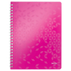 Kollegieblock A4 linjerat | 80 ark | rosa metallic | Leitz 4637 WOW 211981 - 1