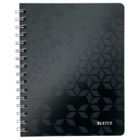 Kollegieblock A5 linjerat | 80 ark | svart | Leitz 4639 WOW 226224