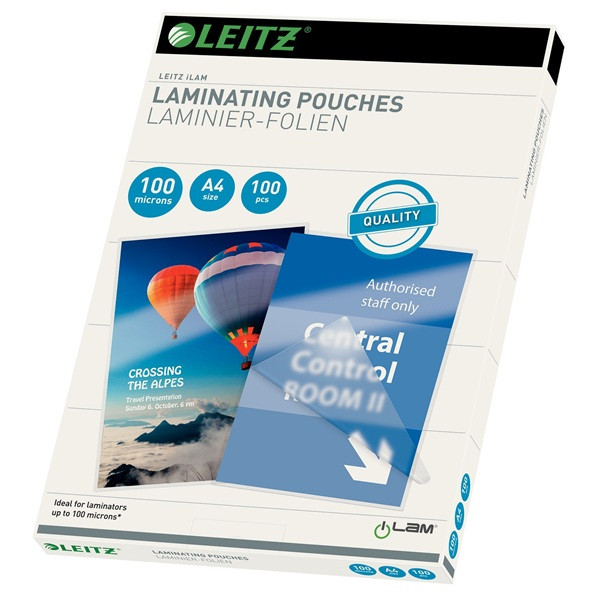 Lamineringsfickor A4 100 mik. | blank | Leitz iLAM 100st SE001508 - 1