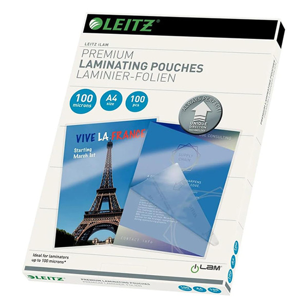 Leitz Lamineringsfickor A4 blank | Leitz iLAM | 2x 100 mikron | 100st 74800000 211088 - 1