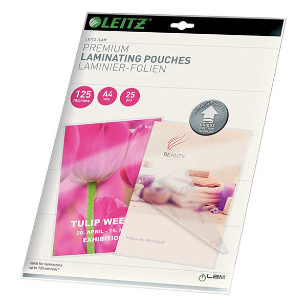 Leitz Lamineringsfickor A4 blank | Leitz iLAM | 2x 125 mikron | 25st 74820000 211090 - 1