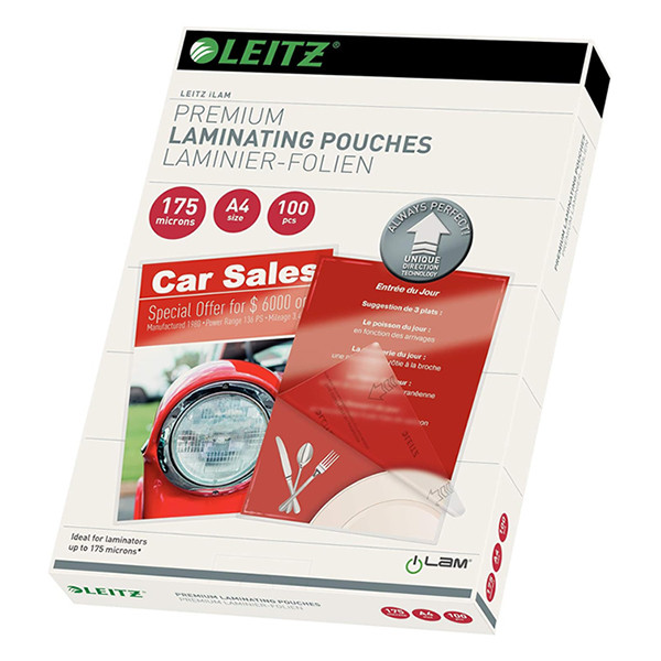 Leitz Lamineringsfickor A4 blank | Leitz iLAM | 2x 175 mikron | 100st 74830000 211094 - 1
