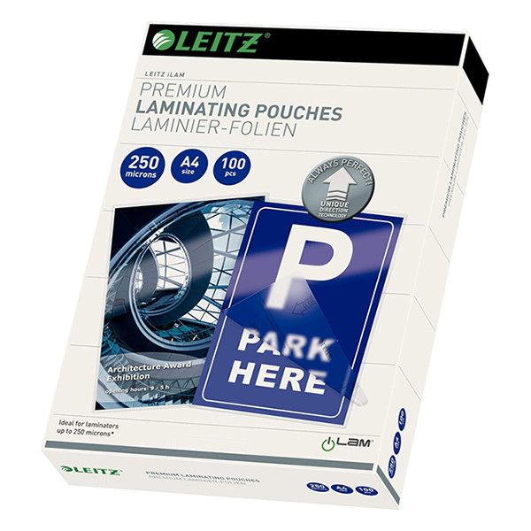 Leitz Lamineringsfickor A4 blank | Leitz iLAM | 2x 250 mikron | 100st 74840000 211096 - 1