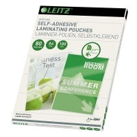 Leitz Lamineringsfickor A4 blank | självhäftande | Leitz iLAM | 2x 80 mikron | 100st 33872 211118
