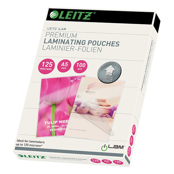 Leitz Lamineringsfickor A5 125 mik. | blank | Leitz iLAM 100st 74930000 211082 - 1