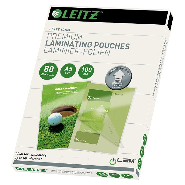 Leitz Lamineringsfickor A5 80 mik. | blank | Leitz iLAM 100st 74920000 211080 - 1