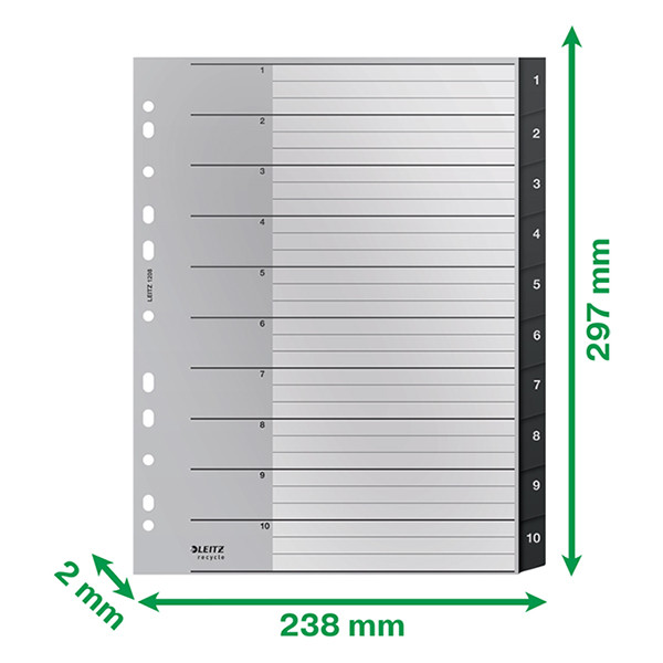 Pärmregister A4 | 1-10 | Leitz Recycle 226470 - 3