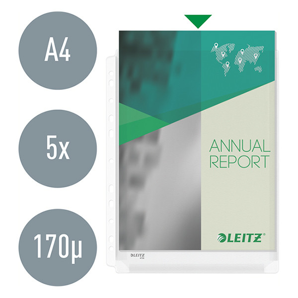 Plastficka A4 toppöppning 170my | Leitz Premium Harmonica | 11 hål | 5st 202526 - 3