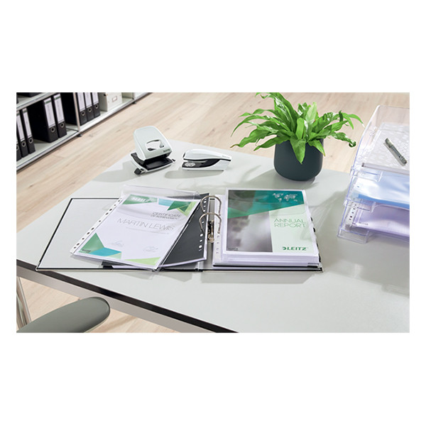 Plastficka A4 toppöppning 170my | Leitz Premium Harmonica | med flik | 11 hål | 5st 202527 - 5