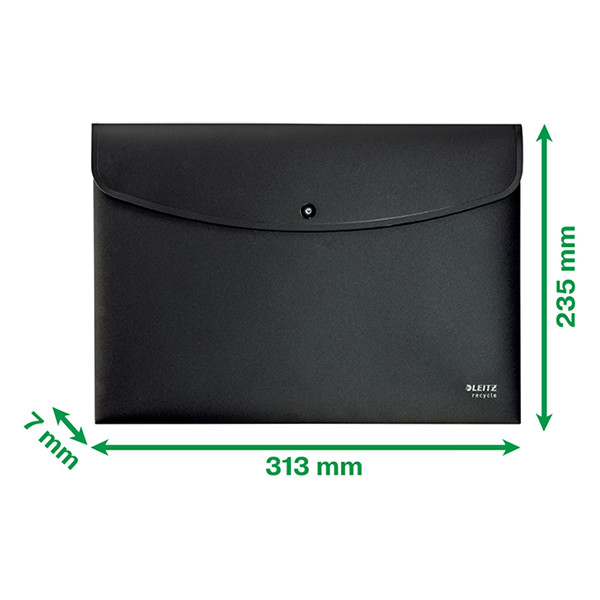 Projektmapp 1 fack med tryckknapp | Leitz Recycle svart 226494 - 4
