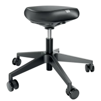 Sadelstol med hjul 46-59cm | Leitz Ergo | svart SE001307