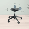 Sadelstol med hjul 46-59cm | Leitz Ergo | svart SE001307 - 6