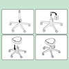 Sadelstol med hjul 46-59cm | Leitz Ergo | svart SE001307 - 8