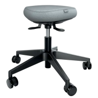 Sadelstol med hjul 47-60cm | Leitz Ergo Active | svart SE001306