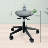 Sadelstol med hjul 47-60cm | Leitz Ergo Active | svart SE001306 - 7