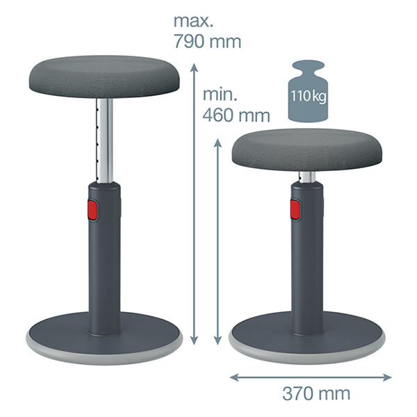 Leitz Sitt- & Ståpall | Leitz Ergo Cosy Aktiv | grå 65180089 227600 - 2