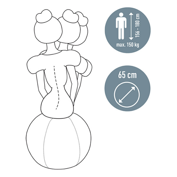 Sittboll med stoppfunktion | Leitz Ergo | mörkgrå | 65 cm 227626 - 2