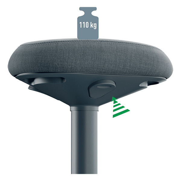 Ståpall med gasfjäder | Leitz Ergo | mörkgrå 202763 - 3
