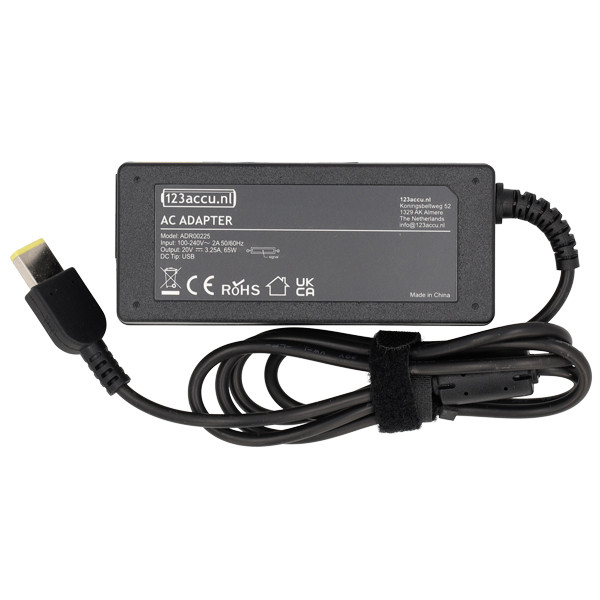 Lenovo Square tip adapter 20V | 3,25A | 65W (varumärket 123ink) ADR00225 - 2