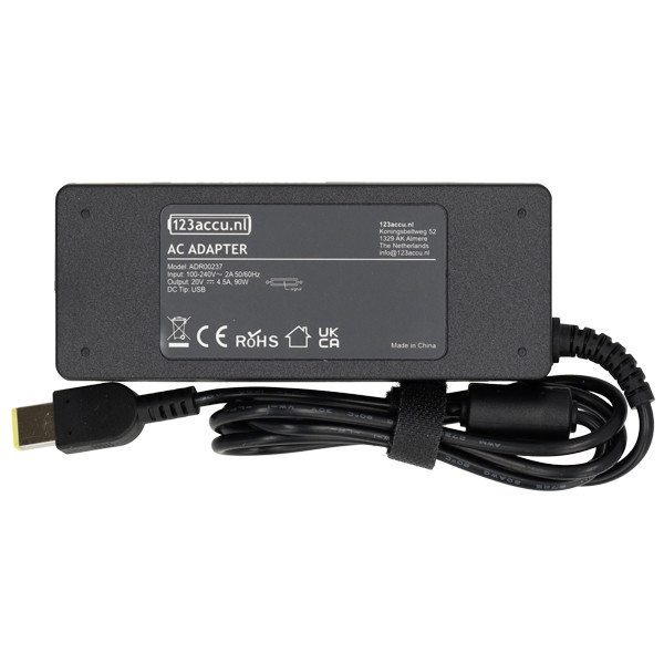 Lenovo Square tip adapter 20V | 4,5A | 90W (varumärket 123ink) ADR00237 - 2
