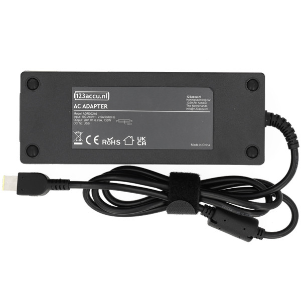 Lenovo Square tip adapter 20V | 6,75A | 135W (varumärket 123ink) ADR00246 - 2