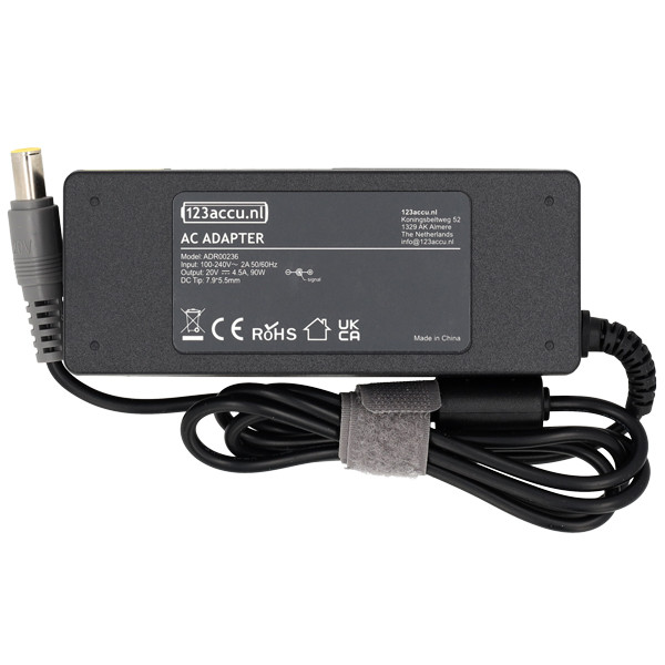 Lenovo adapter 20V | 4,5A | 90W (varumärket 123ink) 40Y7630 40Y7649 40Y7656 40Y7658 40Y7660 ADR00236 - 2