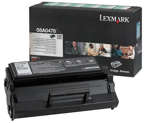 Lexmark 08A0478 svart toner hög kapacitet (original) 08A0478 034086 - 1