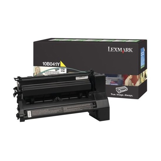 Lexmark 10B041Y gul toner (original) 10B041Y 034280 - 1