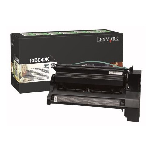 Lexmark 10B042K svart toner hög kapacitet (original) 10B042K 034285 - 1