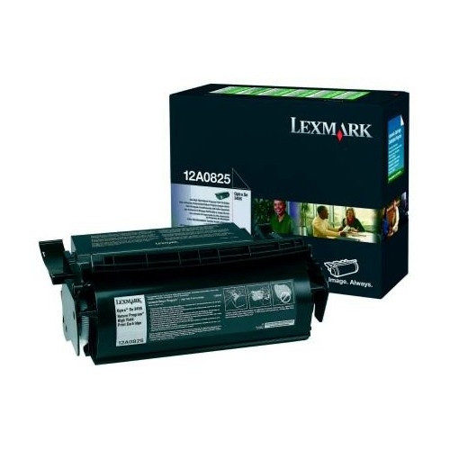 Lexmark 12A0825 svart toner (original) 12A0825 034345 - 1