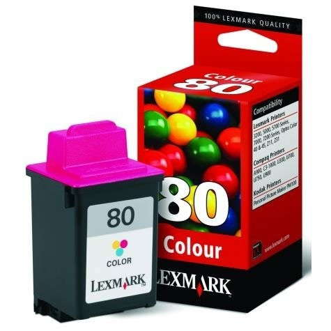 Lexmark 12A1980 (#80) färgbläckpatron (original) 12A1980E 040030 - 1