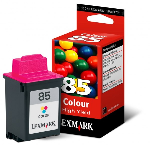 Lexmark 12A1985 (#85) färgbläckpatron hög kapacitet (original) 12A1985E 040035 - 1