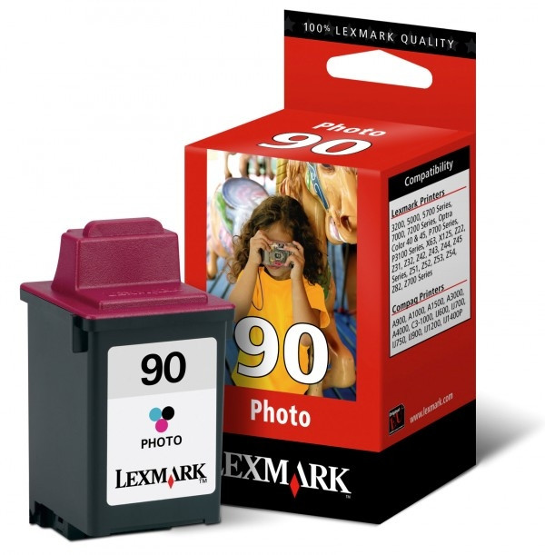 Lexmark 12A1990 (#90) foto färgbläckpatron (original) 12A1990E 040040 - 1