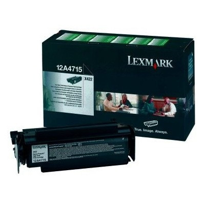 Lexmark 12A4715 svart toner hög kapacitet (original) 12A4715 034395 - 1