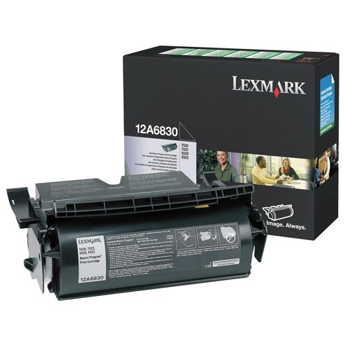 Lexmark 12A6830 svart toner (original) 12A6830 034220 - 1
