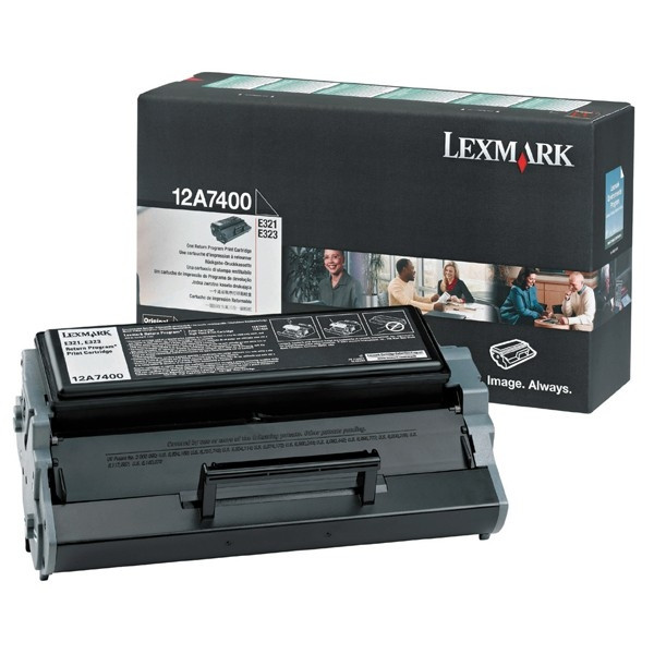 Lexmark 12A7400 svart toner (original) 12A7400 037090 - 1