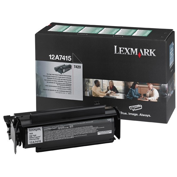 Lexmark 12A7415 svart toner hög kapacitet (original) 12A7415 034110 - 1