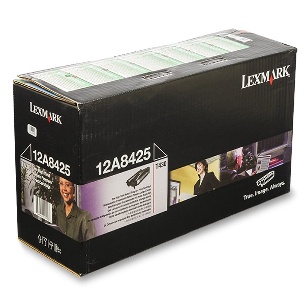 Lexmark 12A8425 svart toner hög kapacitet (original) 12A8425 034260 - 1