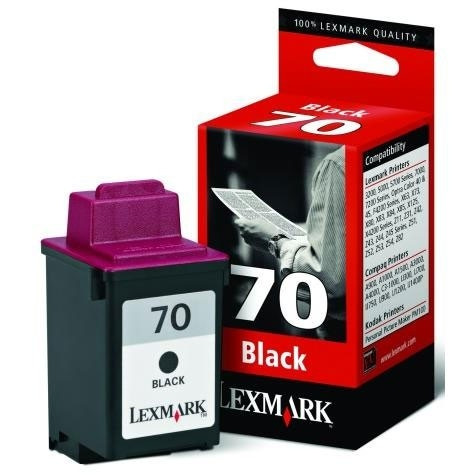 Lexmark 12AX970 (#70) svart bläckpatron (original) 12AX970E 040020 - 1