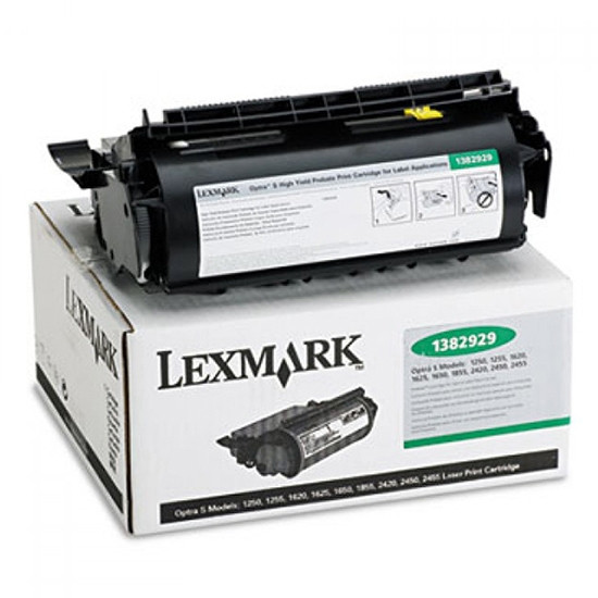 Lexmark 1382929 svart toner hög kapacitet till etiketter (original) 1382929 037584 - 1