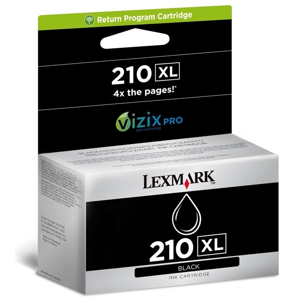 Lexmark 14L0174E (#210XL) svart bläckpatron hög kapacitet (original) 14L0174E 040608 - 1
