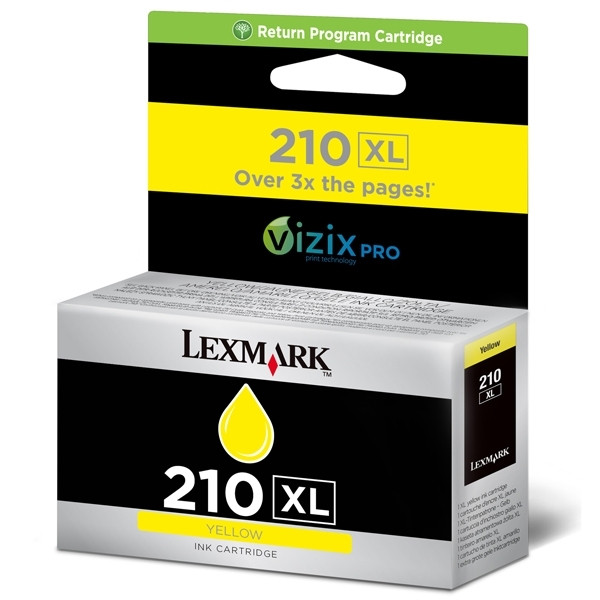 Lexmark 14L0177E (#210XL) gul bläckpatron hög kapacitet (original) 14L0177E 040614 - 1