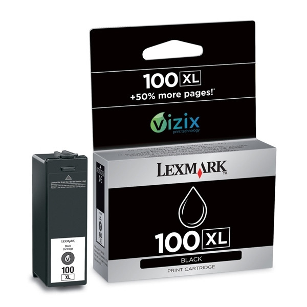 Lexmark 14N1068E (#100XL) svart bläckpatron hög kapacitet (original) 14N1068E 040422 - 1