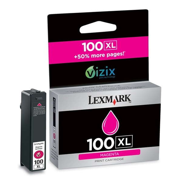 Lexmark 14N1070E (#100XL) magenta bläckpatron hög kapacitet (original) 14N1070E 040426 - 1