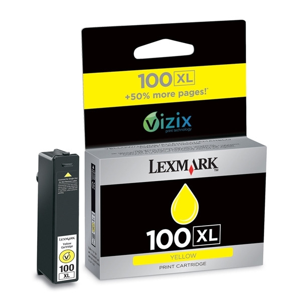 Lexmark 14N1071E (#100XL) gul bläckpatron hög kapacitet (original) 14N1071E 040428 - 1